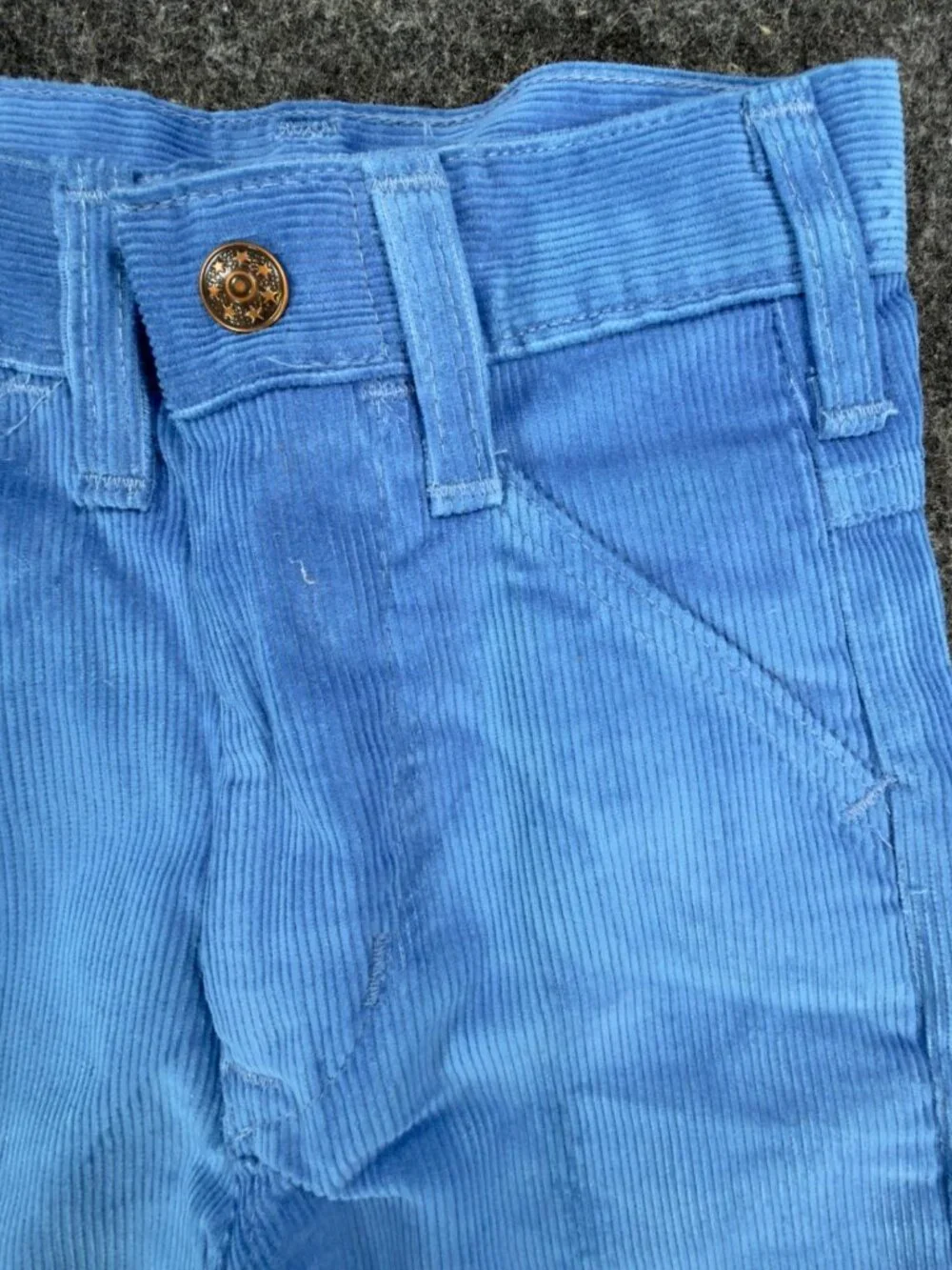 Toddy Winks Corduroy Pants Girls 4 Blue Cotton Blend Slim Vintage Deadstock NWT